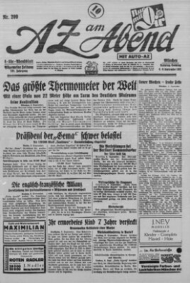 AZ am Abend (Allgemeine Zeitung) Samstag 8. September 1928