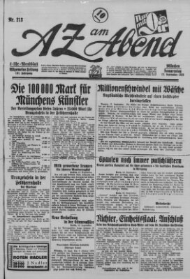 AZ am Abend (Allgemeine Zeitung) Donnerstag 13. September 1928