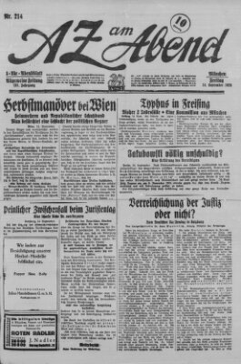 AZ am Abend (Allgemeine Zeitung) Freitag 14. September 1928