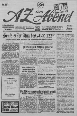 AZ am Abend (Allgemeine Zeitung) Dienstag 18. September 1928