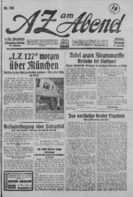 AZ am Abend (Allgemeine Zeitung) Mittwoch 19. September 1928