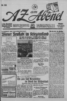 AZ am Abend (Allgemeine Zeitung) Sonntag 7. Oktober 1928