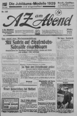 AZ am Abend (Allgemeine Zeitung) Montag 22. Oktober 1928