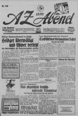 AZ am Abend (Allgemeine Zeitung) Donnerstag 25. Oktober 1928
