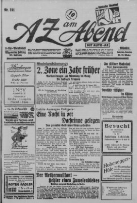 AZ am Abend (Allgemeine Zeitung) Samstag 27. Oktober 1928