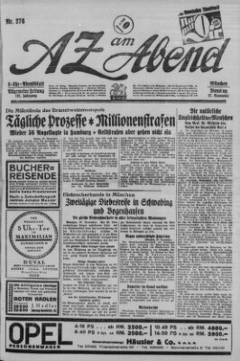 AZ am Abend (Allgemeine Zeitung) Dienstag 27. November 1928