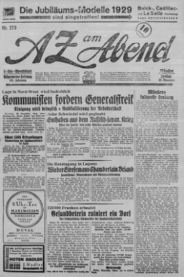 AZ am Abend (Allgemeine Zeitung) Freitag 30. November 1928