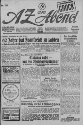 AZ am Abend (Allgemeine Zeitung) Donnerstag 6. Dezember 1928