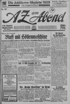 AZ am Abend (Allgemeine Zeitung) Montag 10. Dezember 1928