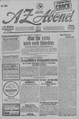 AZ am Abend (Allgemeine Zeitung) Donnerstag 13. Dezember 1928