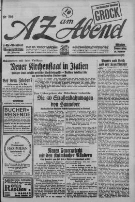 AZ am Abend (Allgemeine Zeitung) Donnerstag 20. Dezember 1928