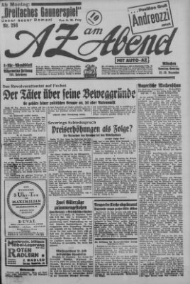 AZ am Abend (Allgemeine Zeitung) Samstag 22. Dezember 1928