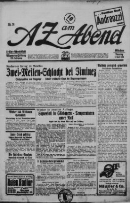 AZ am Abend (Allgemeine Zeitung) Dienstag 2. April 1929