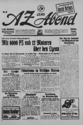 AZ am Abend (Allgemeine Zeitung) Dienstag 16. April 1929