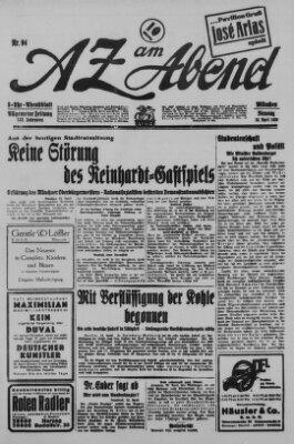 AZ am Abend (Allgemeine Zeitung) Dienstag 23. April 1929