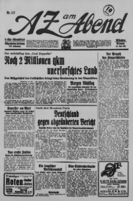 AZ am Abend (Allgemeine Zeitung) Mittwoch 22. Mai 1929