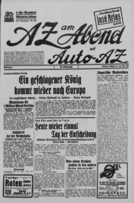 AZ am Abend (Allgemeine Zeitung) Samstag 25. Mai 1929