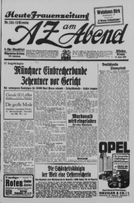 AZ am Abend (Allgemeine Zeitung) Mittwoch 12. Juni 1929