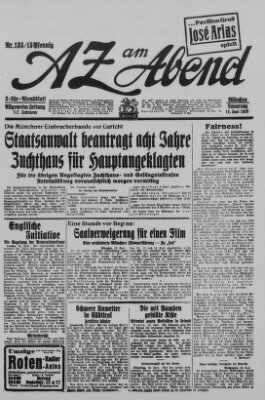 AZ am Abend (Allgemeine Zeitung) Donnerstag 13. Juni 1929