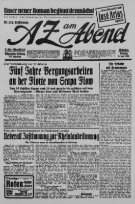 AZ am Abend (Allgemeine Zeitung) Dienstag 25. Juni 1929