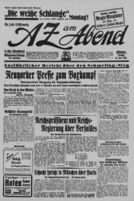 AZ am Abend (Allgemeine Zeitung) Freitag 28. Juni 1929