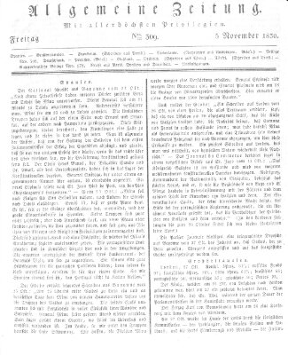 Allgemeine Zeitung Freitag 5. November 1830