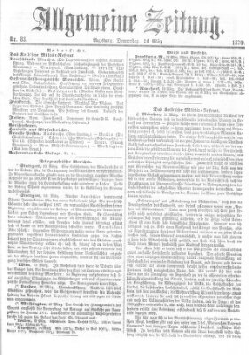 Allgemeine Zeitung Donnerstag 24. März 1870