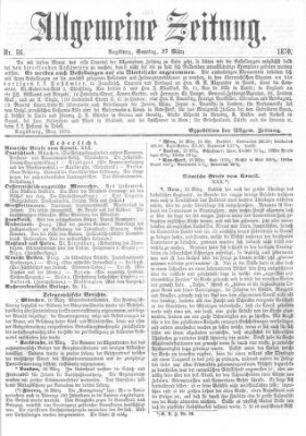 Allgemeine Zeitung Sonntag 27. März 1870