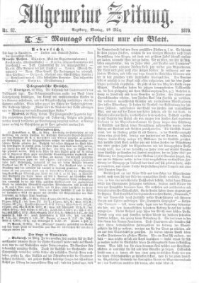 Allgemeine Zeitung Montag 28. März 1870