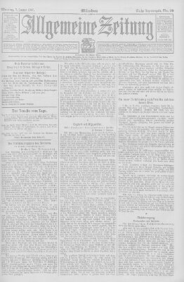 Allgemeine Zeitung Montag 7. Januar 1907