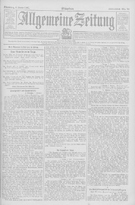 Allgemeine Zeitung Dienstag 8. Januar 1907