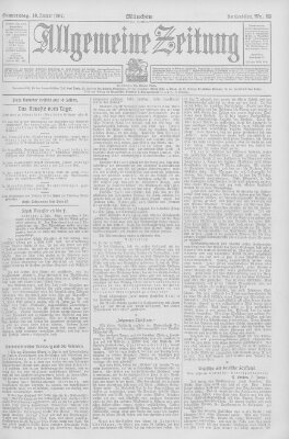 Allgemeine Zeitung Donnerstag 10. Januar 1907