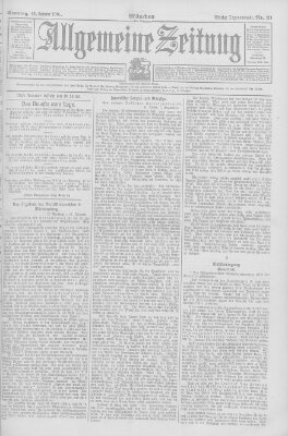 Allgemeine Zeitung Sonntag 13. Januar 1907