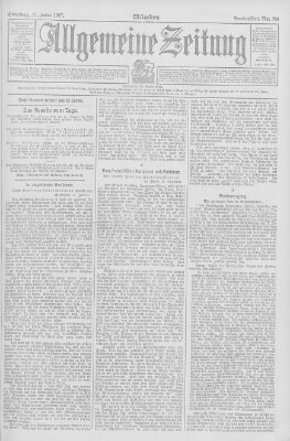 Allgemeine Zeitung Dienstag 15. Januar 1907