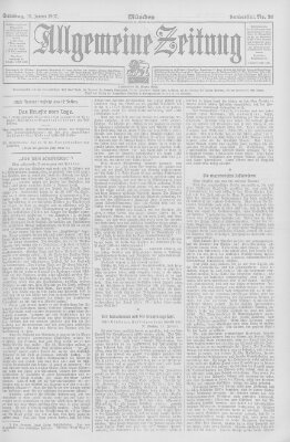 Allgemeine Zeitung Samstag 19. Januar 1907