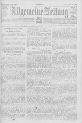 Allgemeine Zeitung Mittwoch 23. Januar 1907