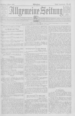 Allgemeine Zeitung Sonntag 3. Februar 1907