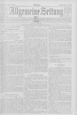 Allgemeine Zeitung Mittwoch 6. Februar 1907