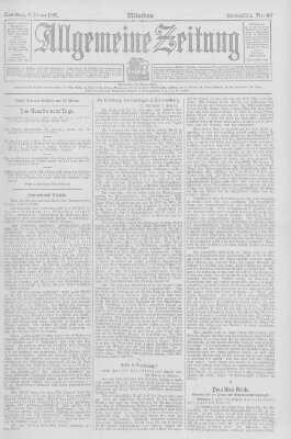 Allgemeine Zeitung Samstag 9. Februar 1907