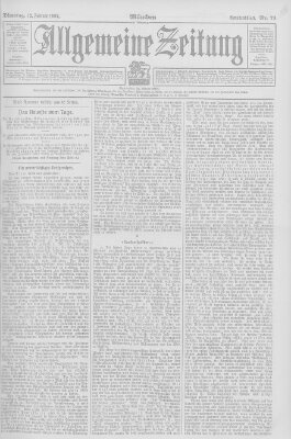 Allgemeine Zeitung Dienstag 12. Februar 1907