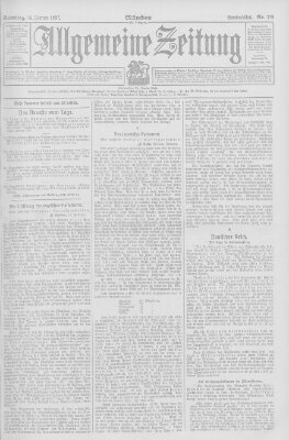 Allgemeine Zeitung Samstag 16. Februar 1907