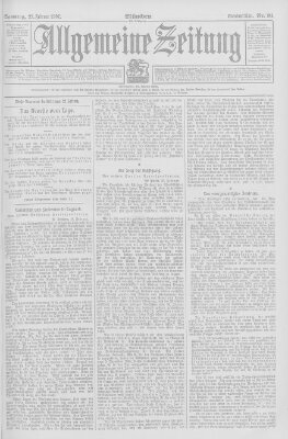 Allgemeine Zeitung Samstag 23. Februar 1907