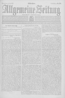 Allgemeine Zeitung Donnerstag 20. Juni 1907