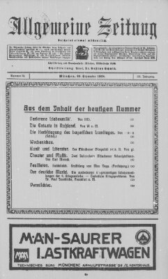 Allgemeine Zeitung Sonntag 22. September 1918