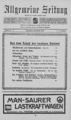 Allgemeine Zeitung Sonntag 20. Oktober 1918