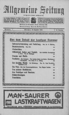 Allgemeine Zeitung Montag 16. Dezember 1918