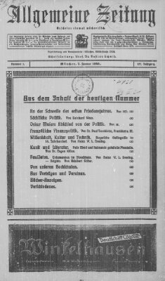 Allgemeine Zeitung Mittwoch 7. Januar 1920