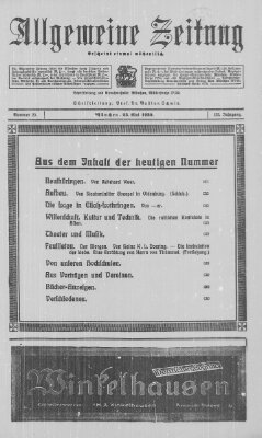 Allgemeine Zeitung Sonntag 23. Mai 1920