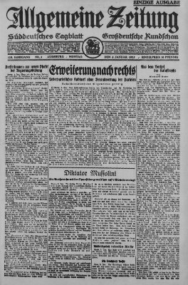 Allgemeine Zeitung Montag 5. Januar 1925