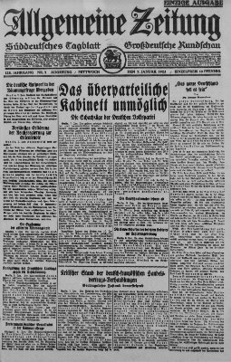 Allgemeine Zeitung Mittwoch 7. Januar 1925